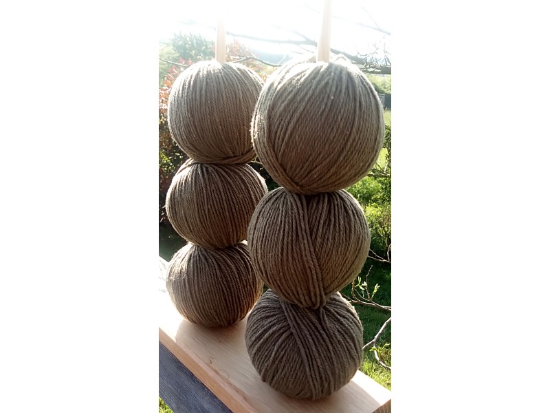 Lot de 6 pelotes (50 g) - Laine mérinos - Coloris Capuccino (bain F)
