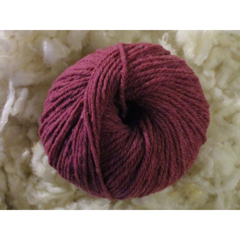 Pelote de laine mérinos pure - FLOCKY  Framboise