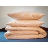 Ensemble couette 240x260 cm (350g/m2) + 2 oreillers - Pure laine et coton biologique