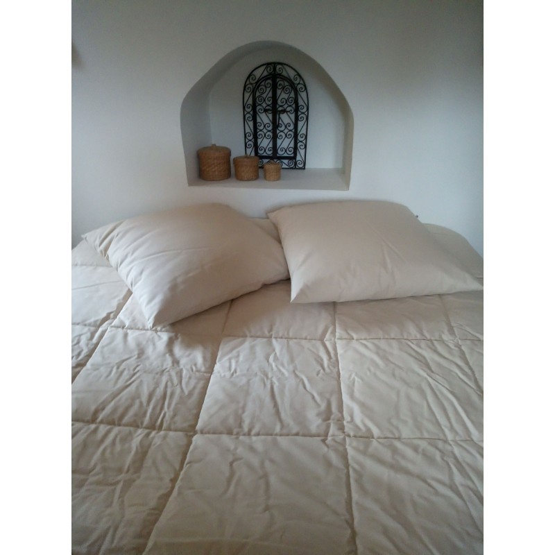 COUETTE PURE LAINE NON TRAITEE et TISSU COTON BIOLOGIQUE (certifié GOTS) - Disponible en 3 tailles