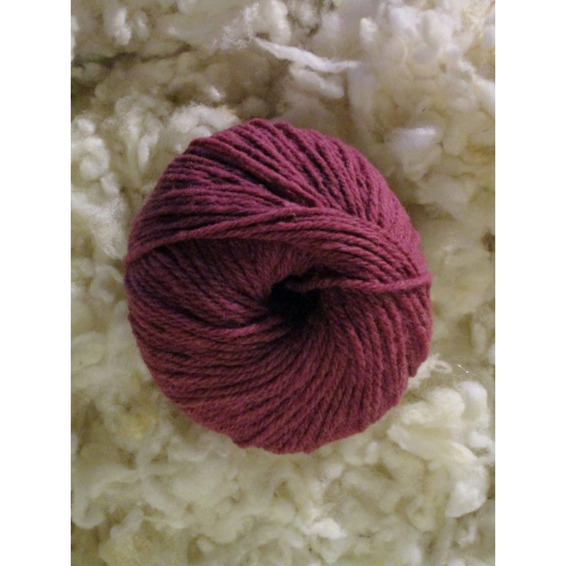 PELOTE (50g) LAINE 100% MERINOS - COLORIS FRAMBOISE