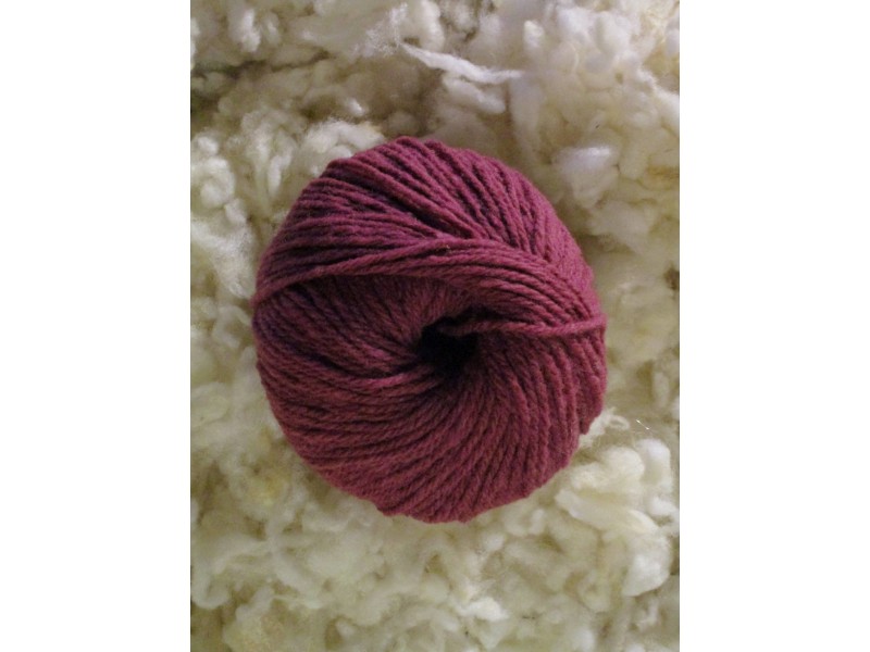 PELOTE (50g) LAINE 100% MERINOS - COLORIS FRAMBOISE