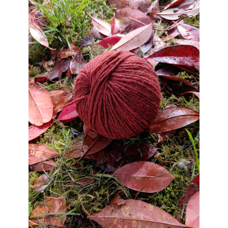 PELOTE ((50g) laine 100% Mérinos - Coloris Terre Cuite