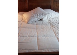 Ensemble couette 200x200 cm + 2 oreillers - Pure laine et coton biologique