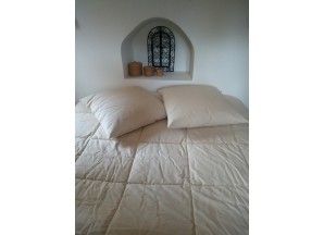 Ensemble couette 200x200 cm + 2 oreillers - Pure laine et coton biologique